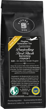 Flugtee 2026, Darjeeling First Flush, FTGFOP1, schwarzer Tee, Plantage Barnesbeg – DJ8